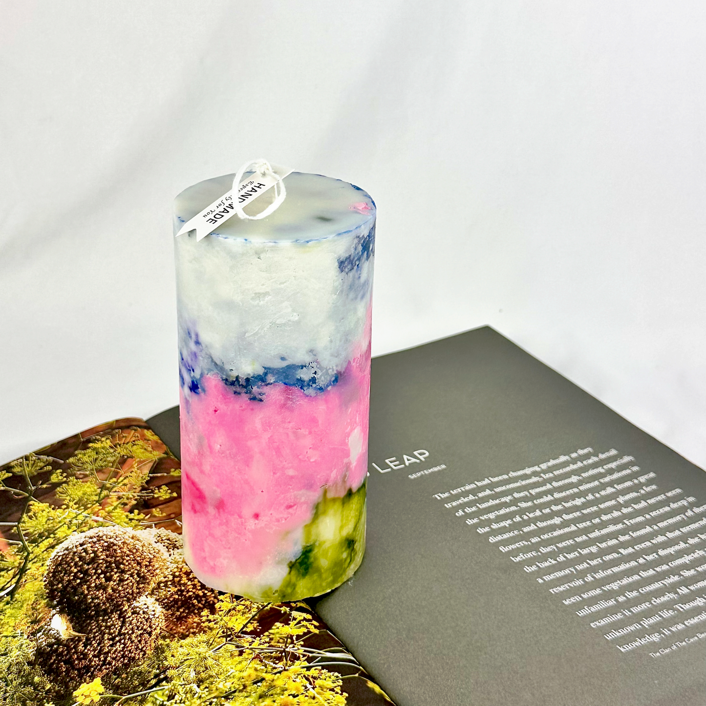 Poème en Cire – Ciel Rosé Wax Tableau (粉色梦幻)