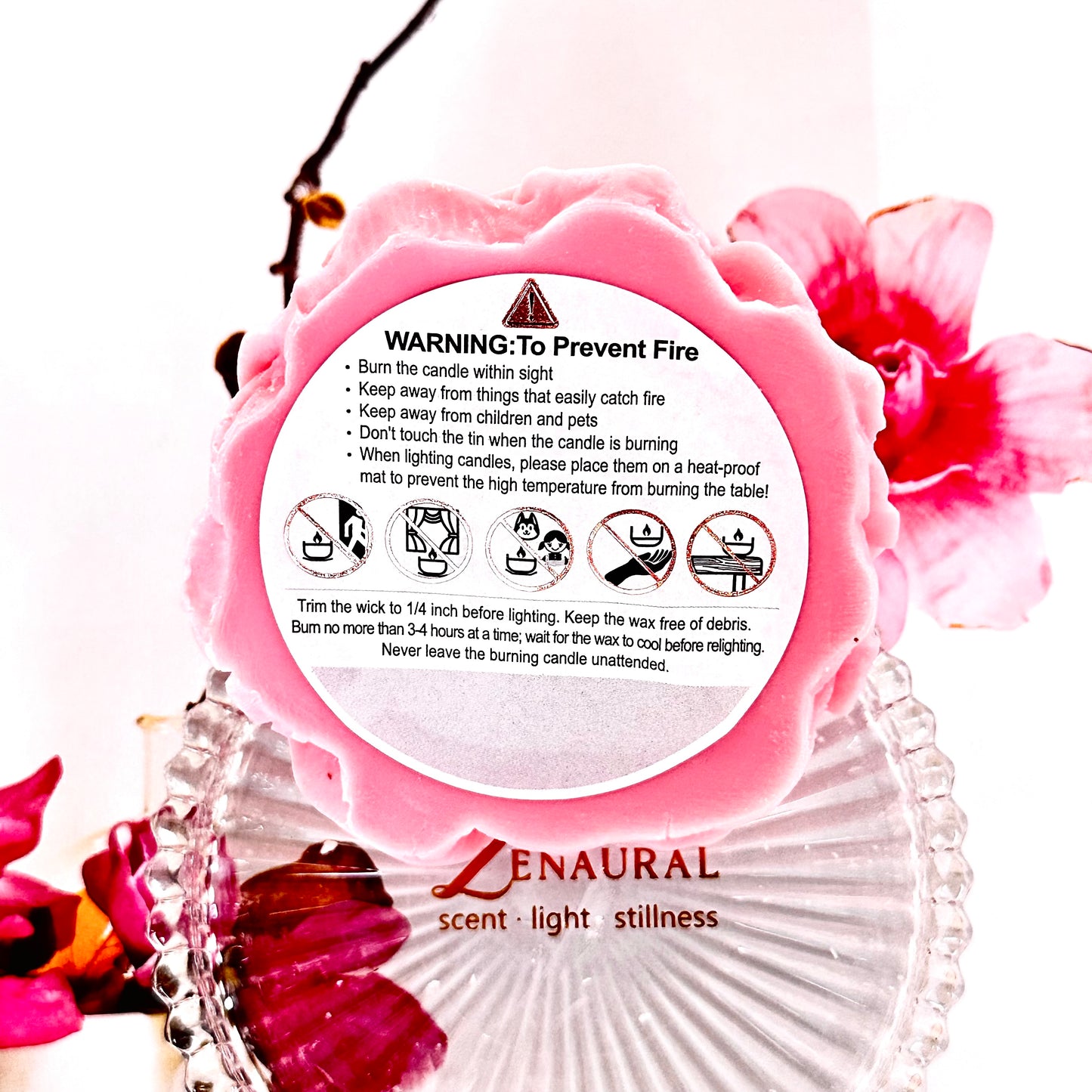 Flower Wax Art - Duo - White Veil & Blush Bloom
