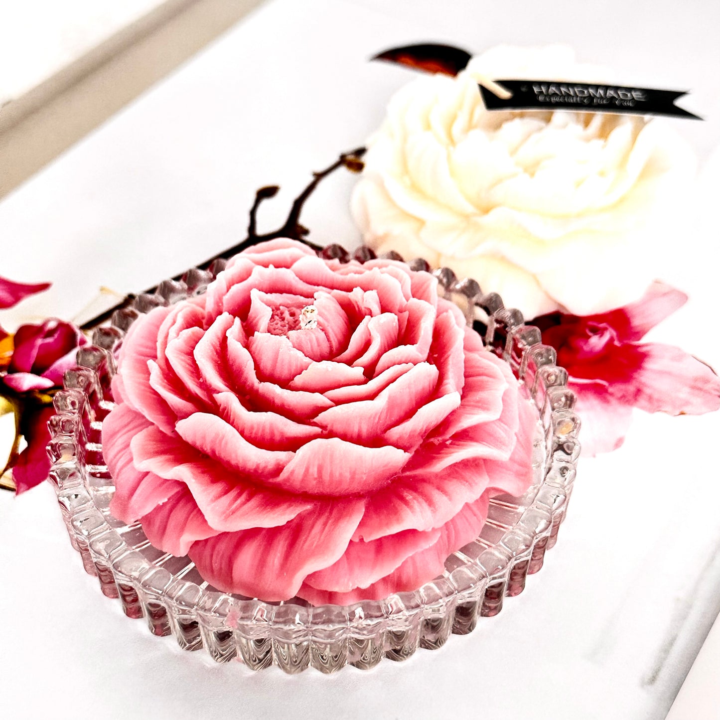 Single Bloom Candle — Blush Bloom (Pink)