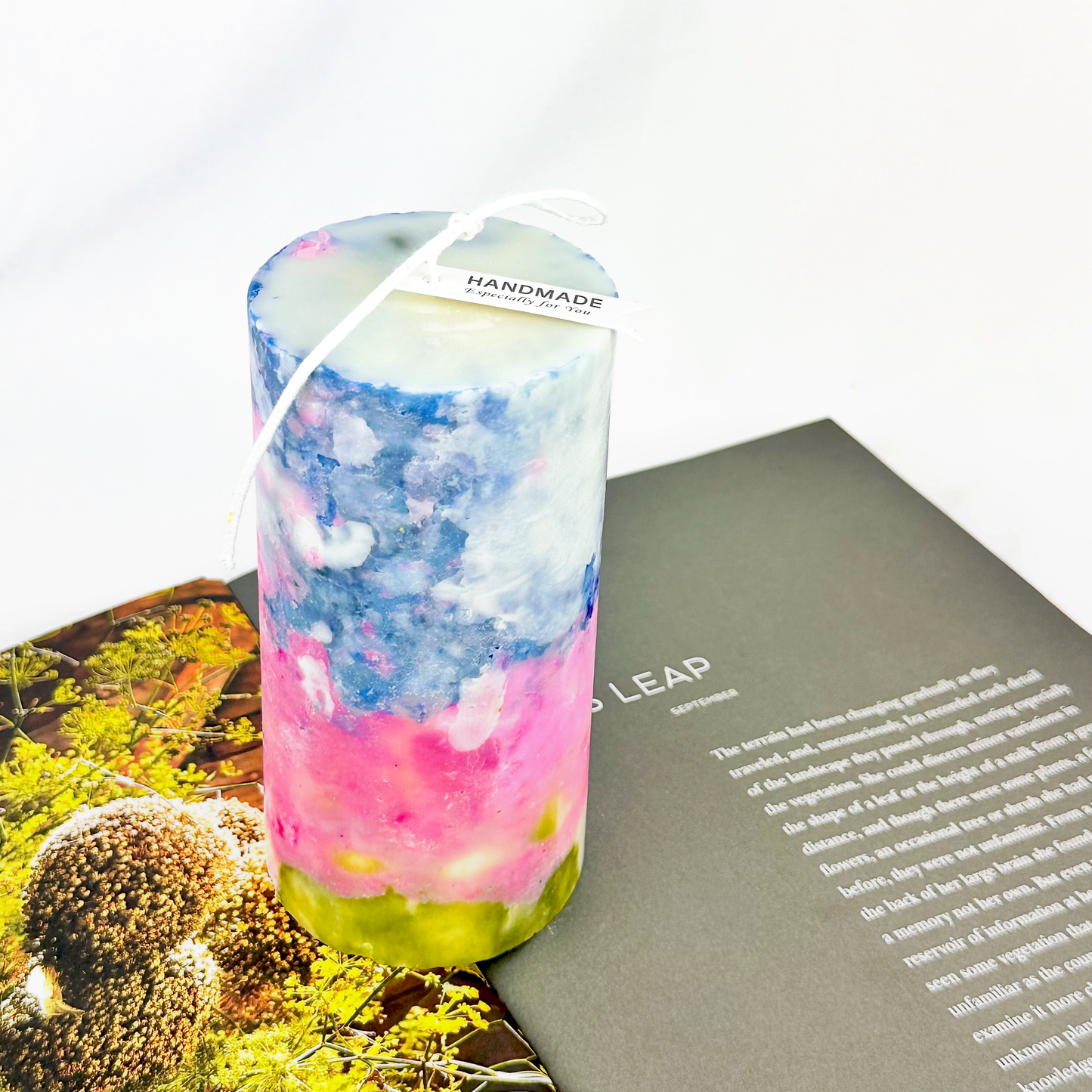 Poème en Cire – Ciel Rosé Wax Tableau (粉色梦幻)