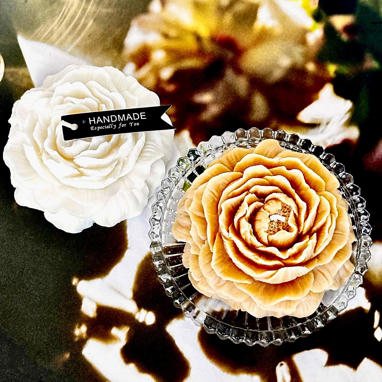 Petal Harmony — Duo-flower Gift Set · Amber Dusk