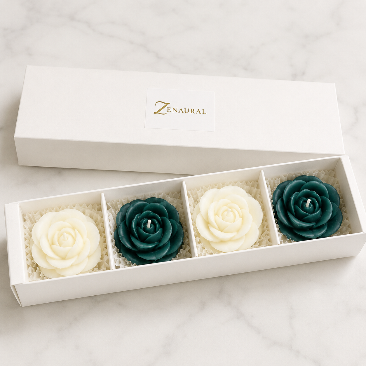 Rose Gift Set — Petite Four · Ivory &amp; Evergreen