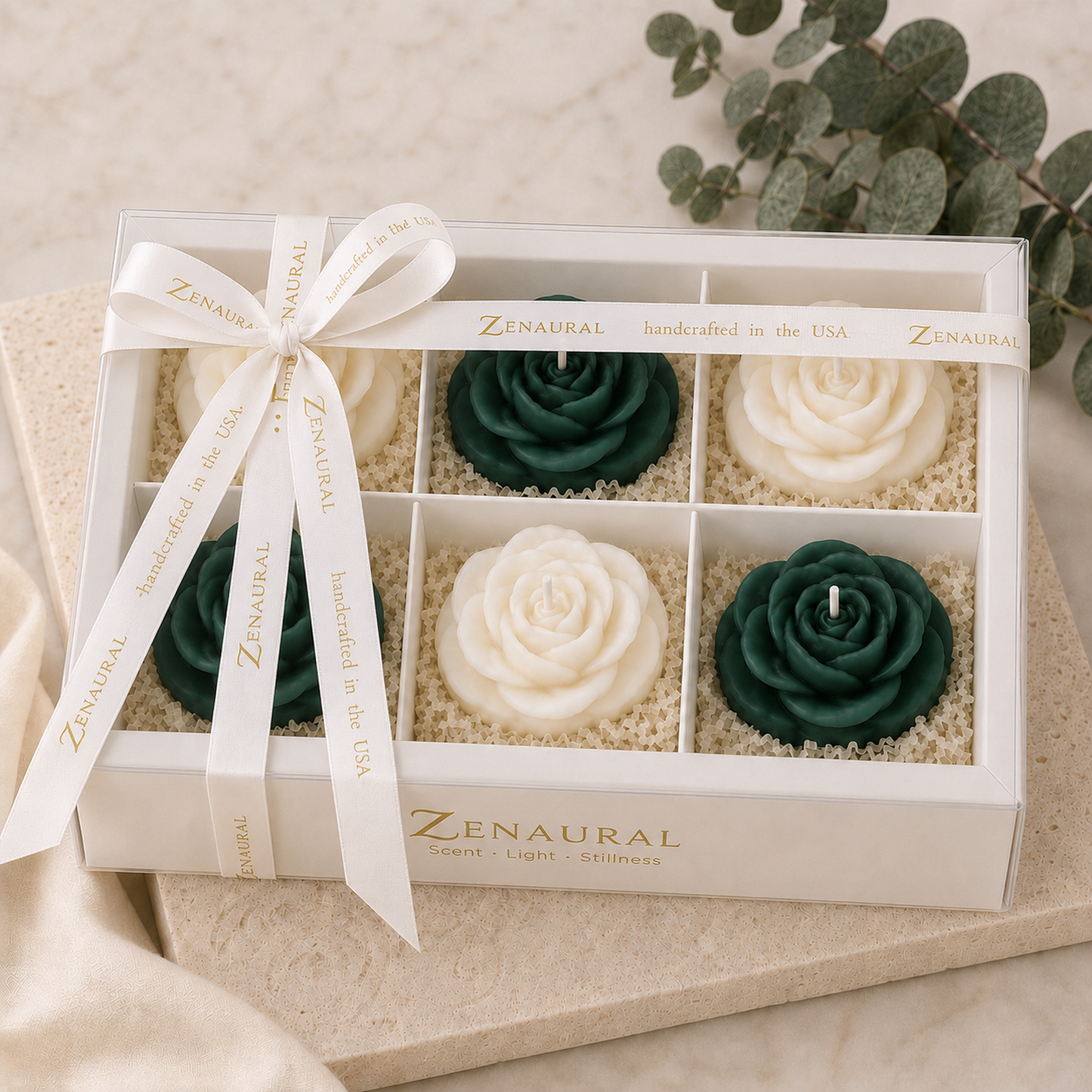 Classic Rose Candle Gift Set — 6 Pieces