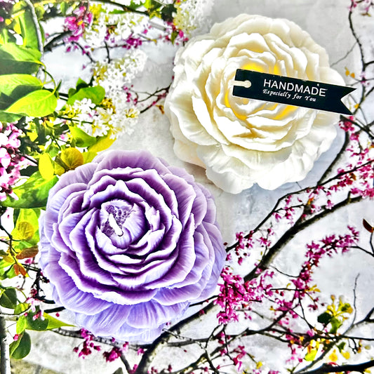 Petal Harmony — Duo Bloom Gift Box . Lilac Veil (White + Lt. Lilac)(紫）