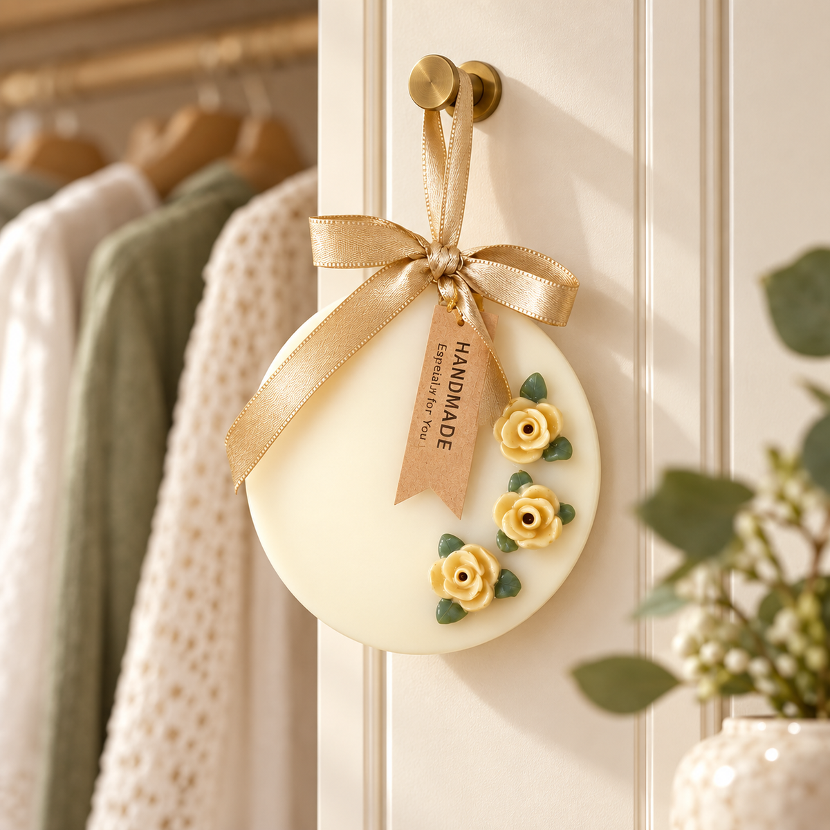 Rose Wax Sachet — Round — Dewy Rose