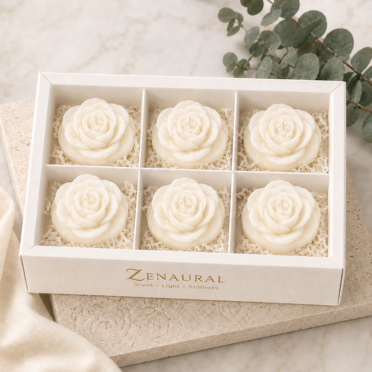 Rose Gift Set — Classic Six · Ivory