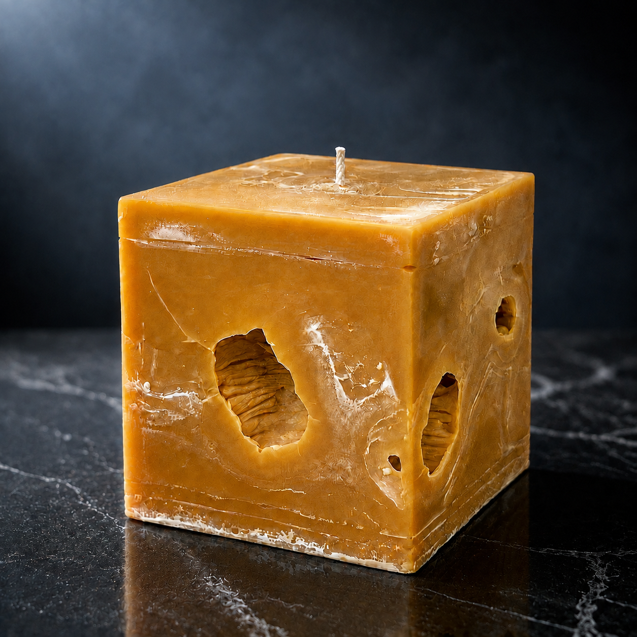 Aether Hollows — Amber Quartz Cube