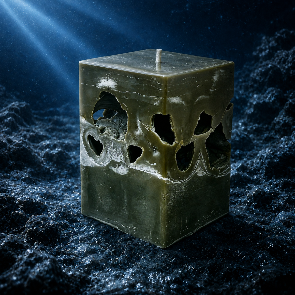 Aether Hollows — Olive Strata Monolith