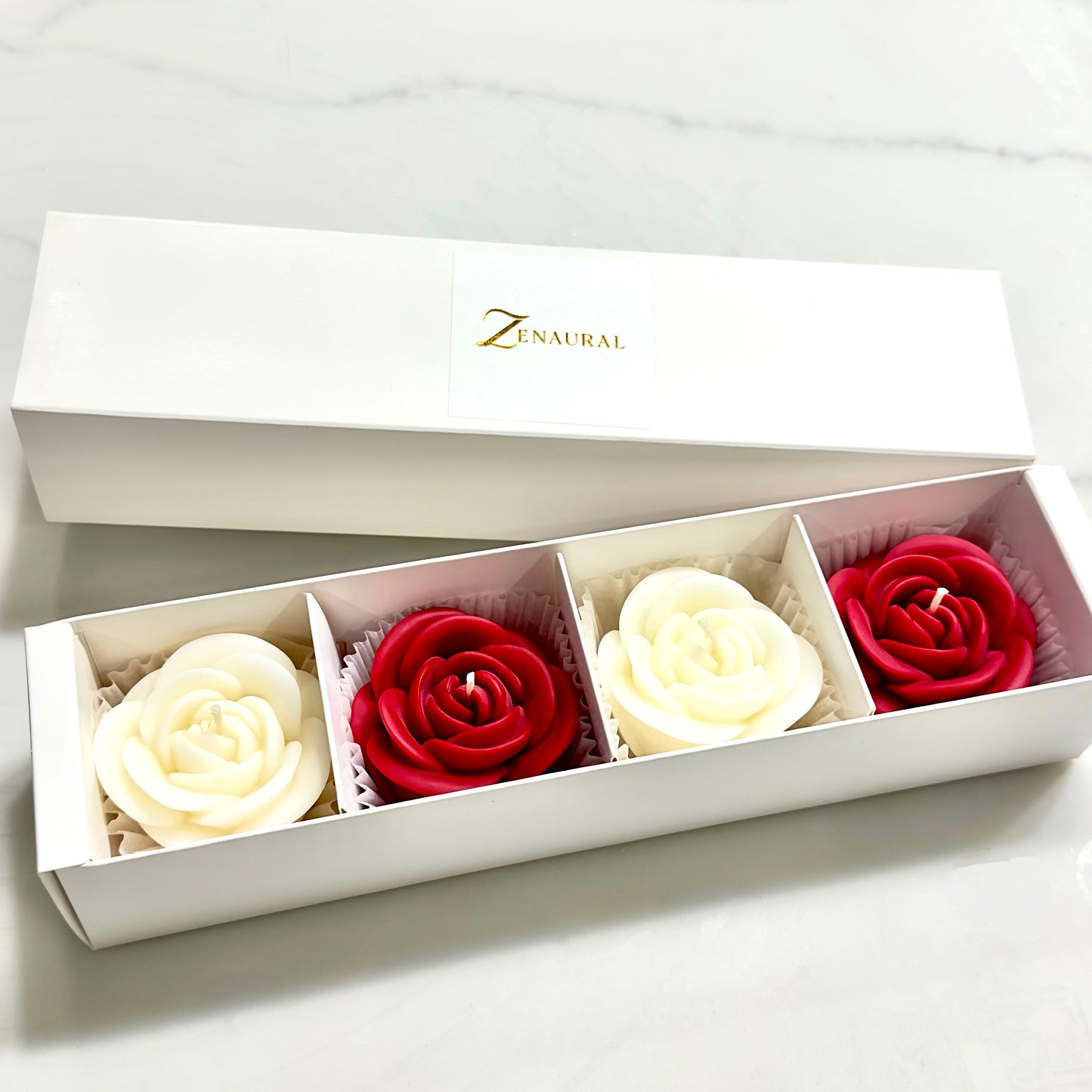 Petite Rose Candle Gift Set — 4 Pieces