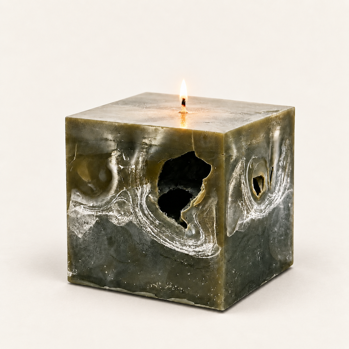 Aether Hollows — Olive Strata Cube