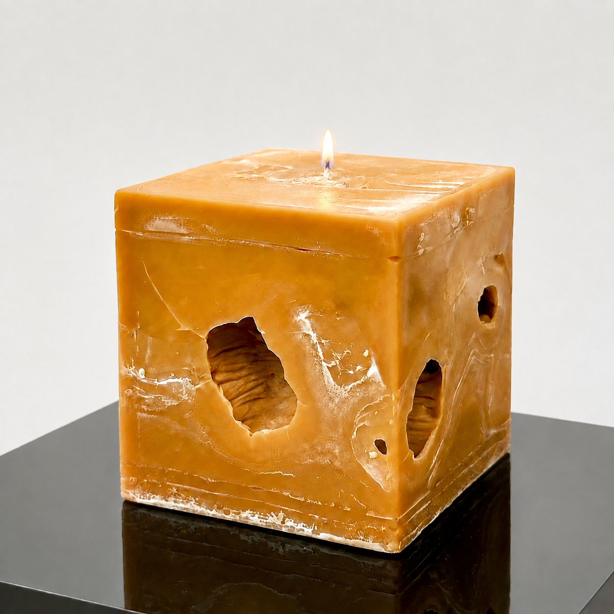 Aether Hollows — Amber Quartz Cube