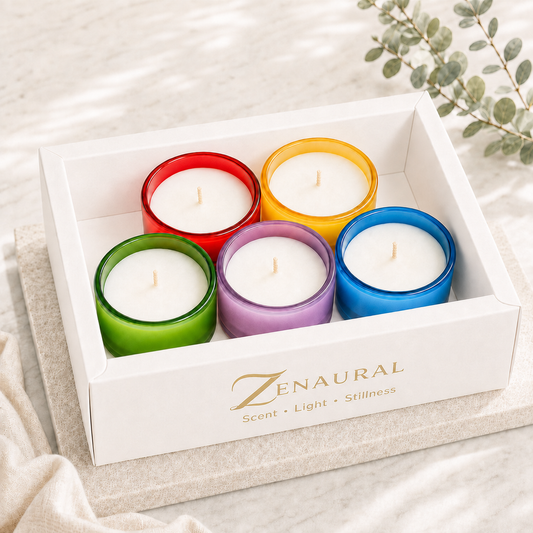 Color Glass Tealight Cups  — Five Moods of Light