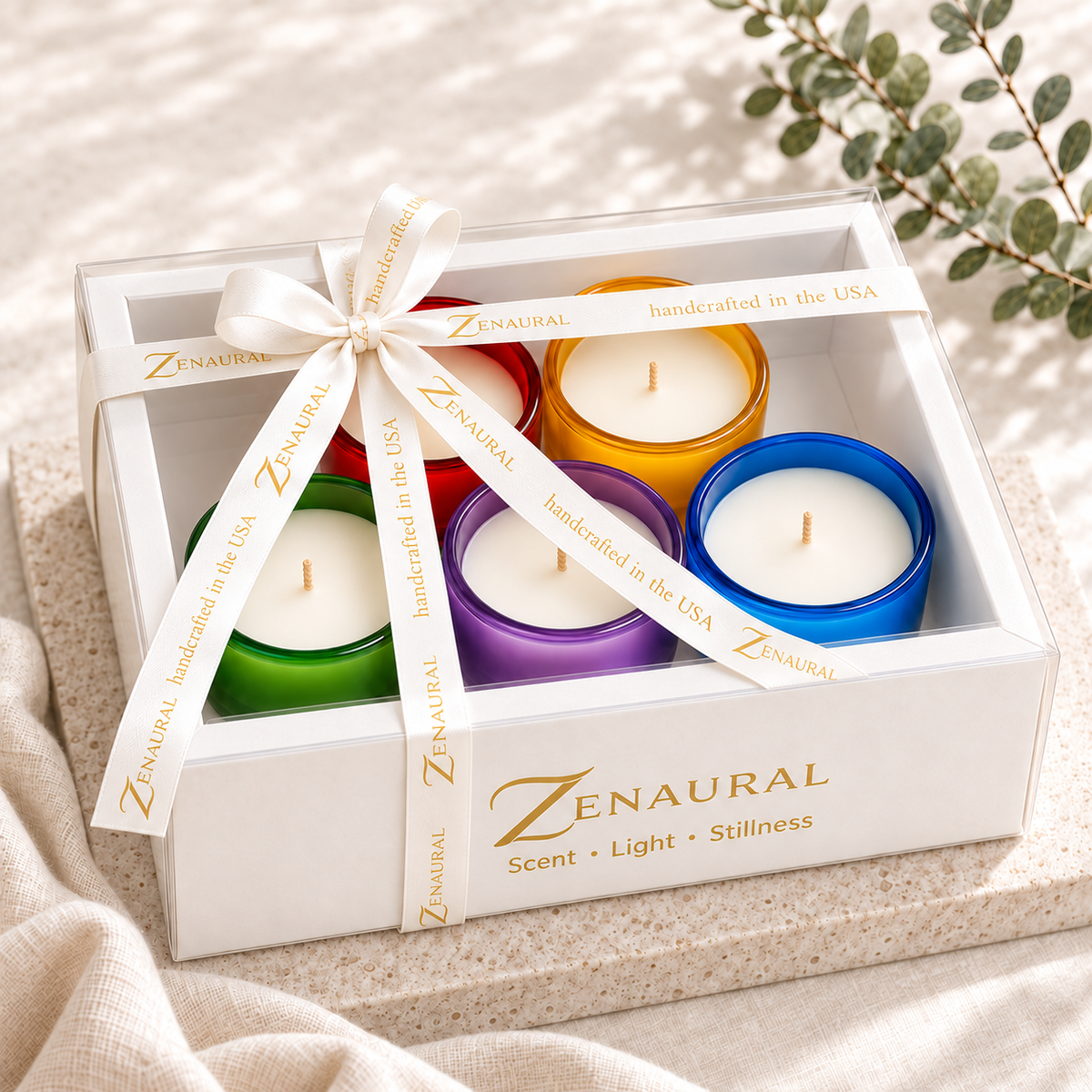 Color Glass Tealight Cups  — Five Moods of Light