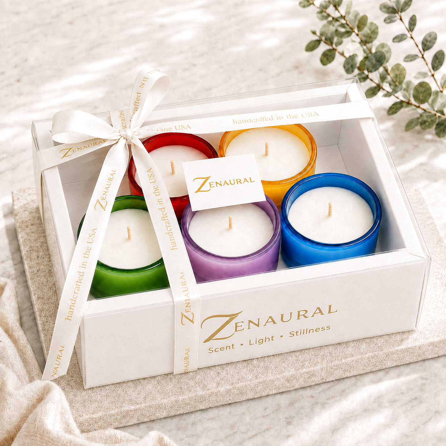 Color Glass Tealight Cups  — Five Moods of Light
