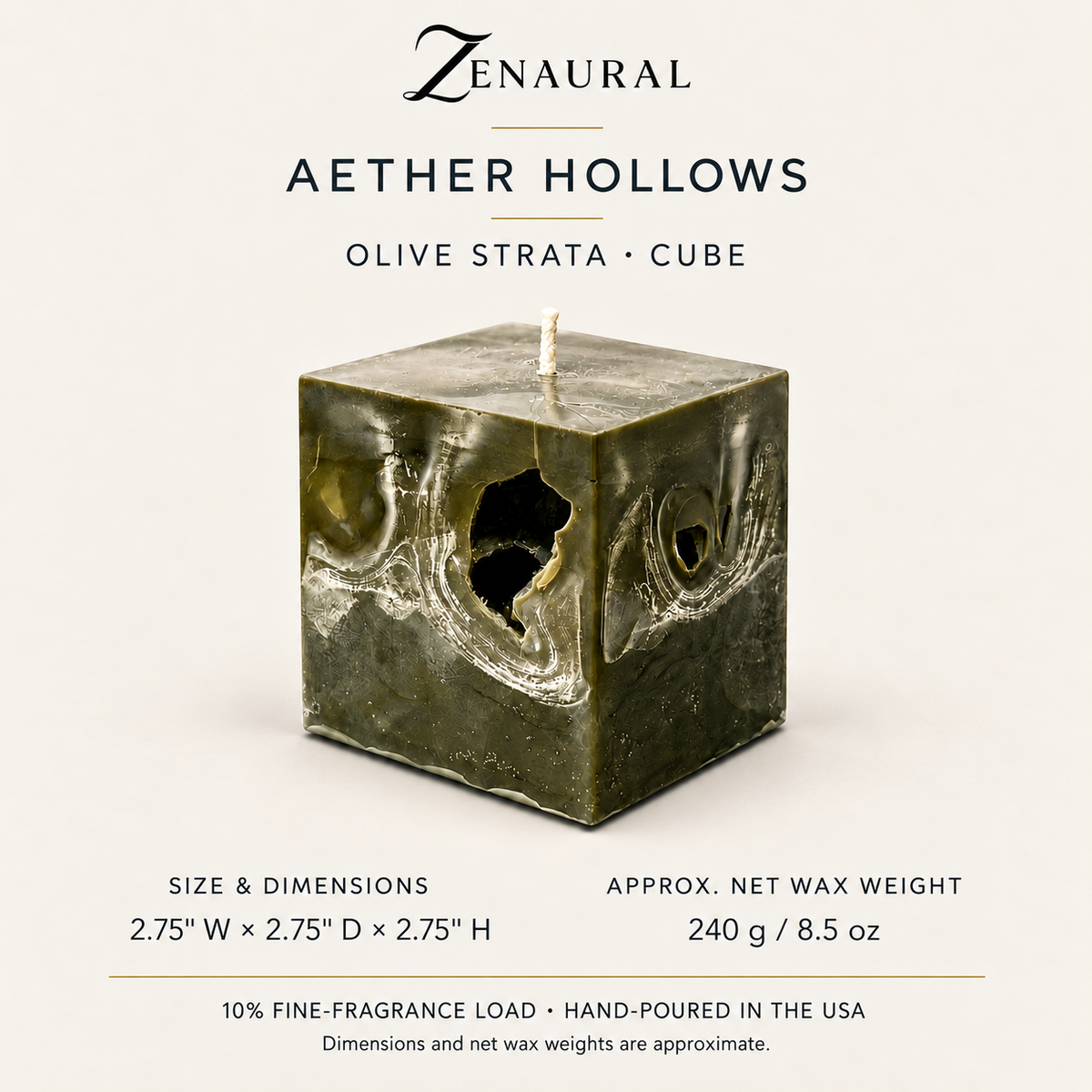 Aether Hollows — Olive Strata Cube