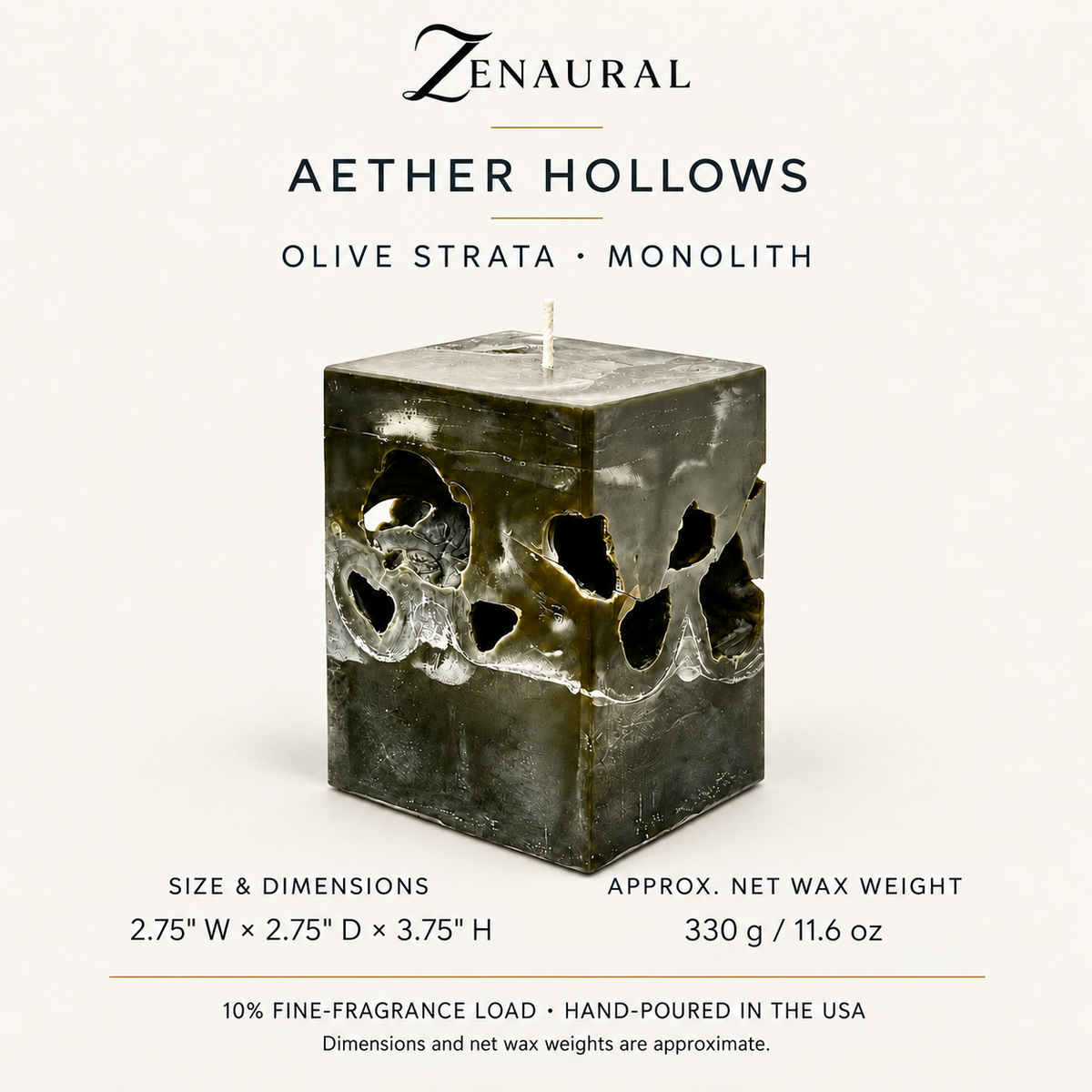 Aether Hollows — Olive Strata Monolith