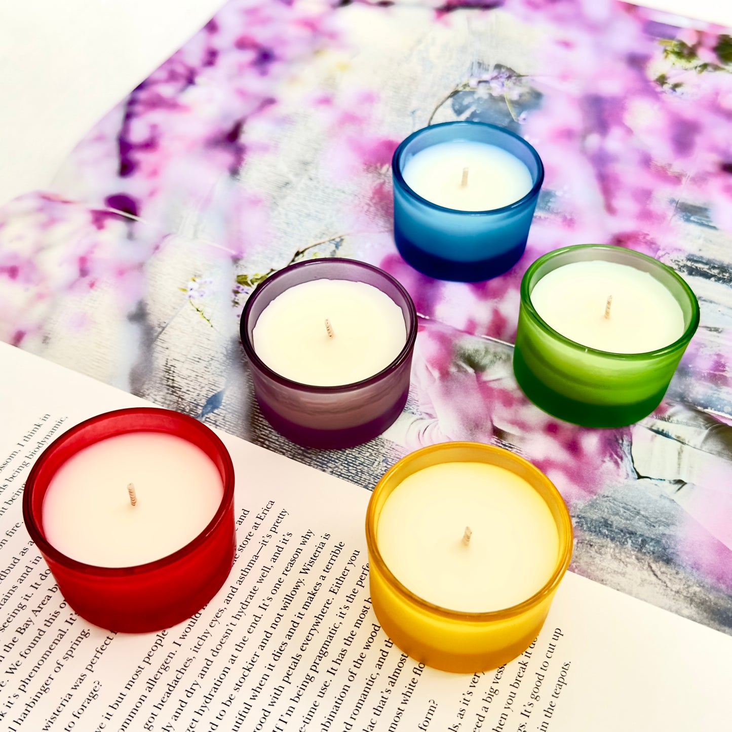 Color Glass Tealight Cups — Five Moods of Light