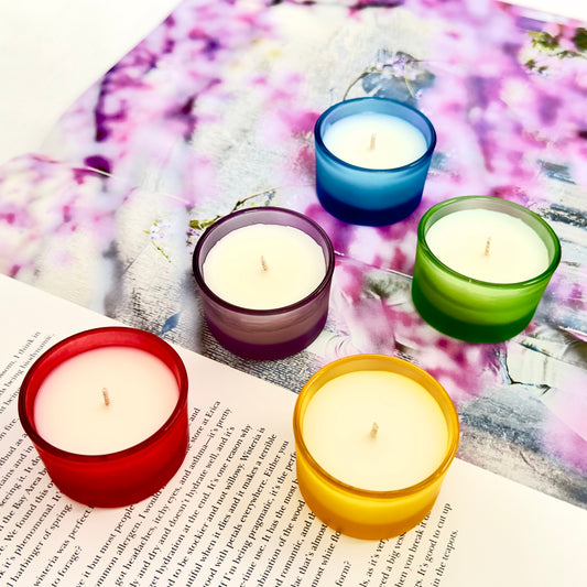 Color Glass Tealight Cups — Five Moods of Light