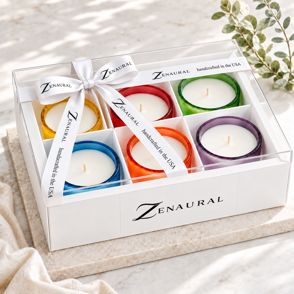 Color Glass Tealight Cups — Six Harmonies of Light
