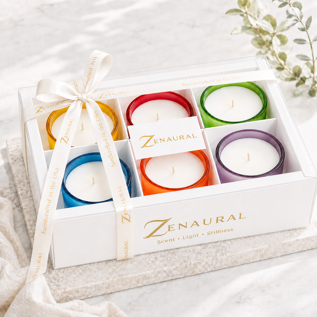 Color Glass Tealight Cups — Six Harmonies of Light