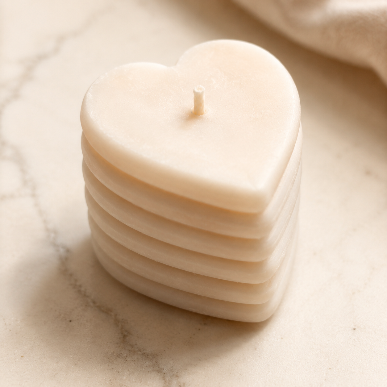 Roseline Spiral 6-Heart Candle Gift Set — Ivory Veil