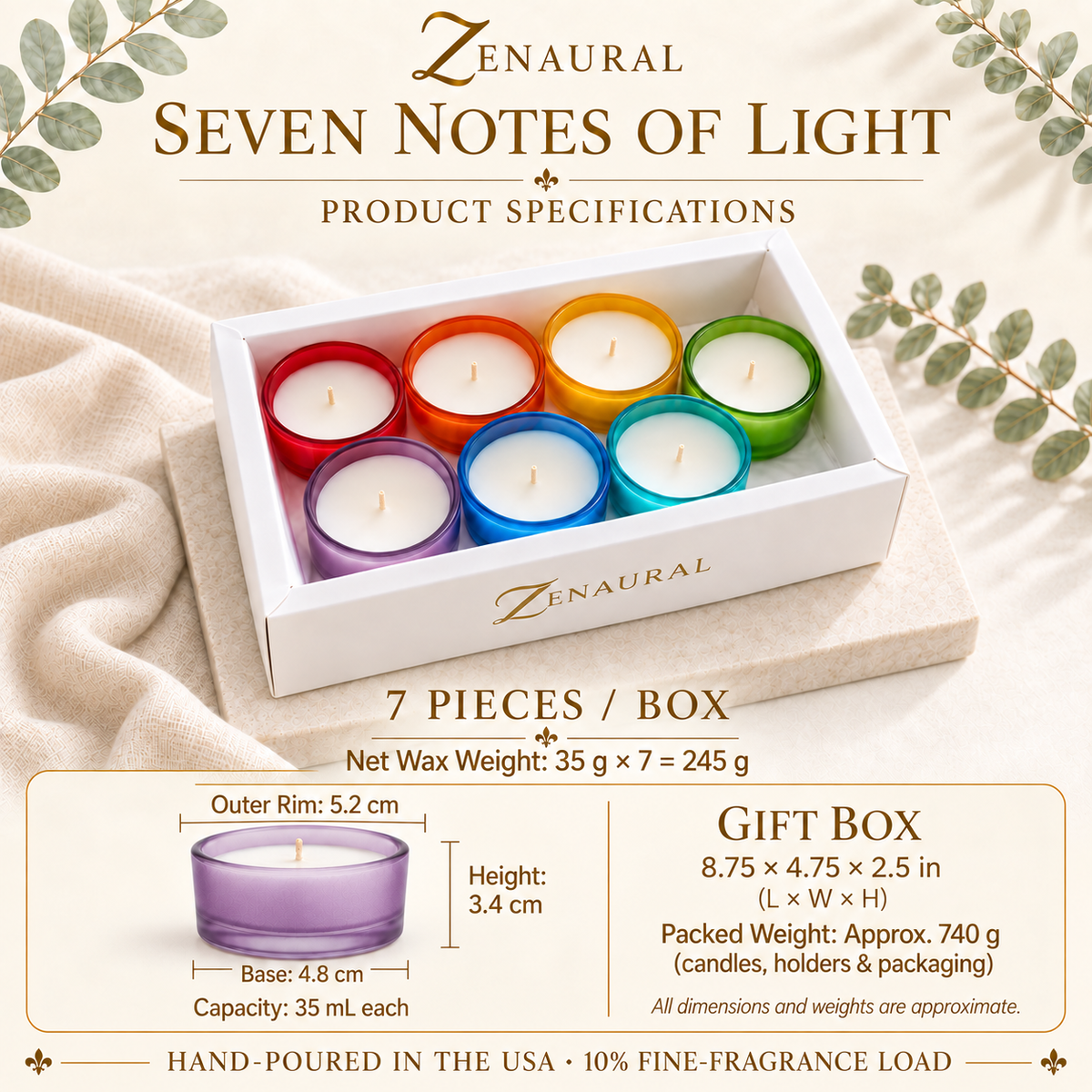 Color Glass Tealight Cups — Seven Notes of Light