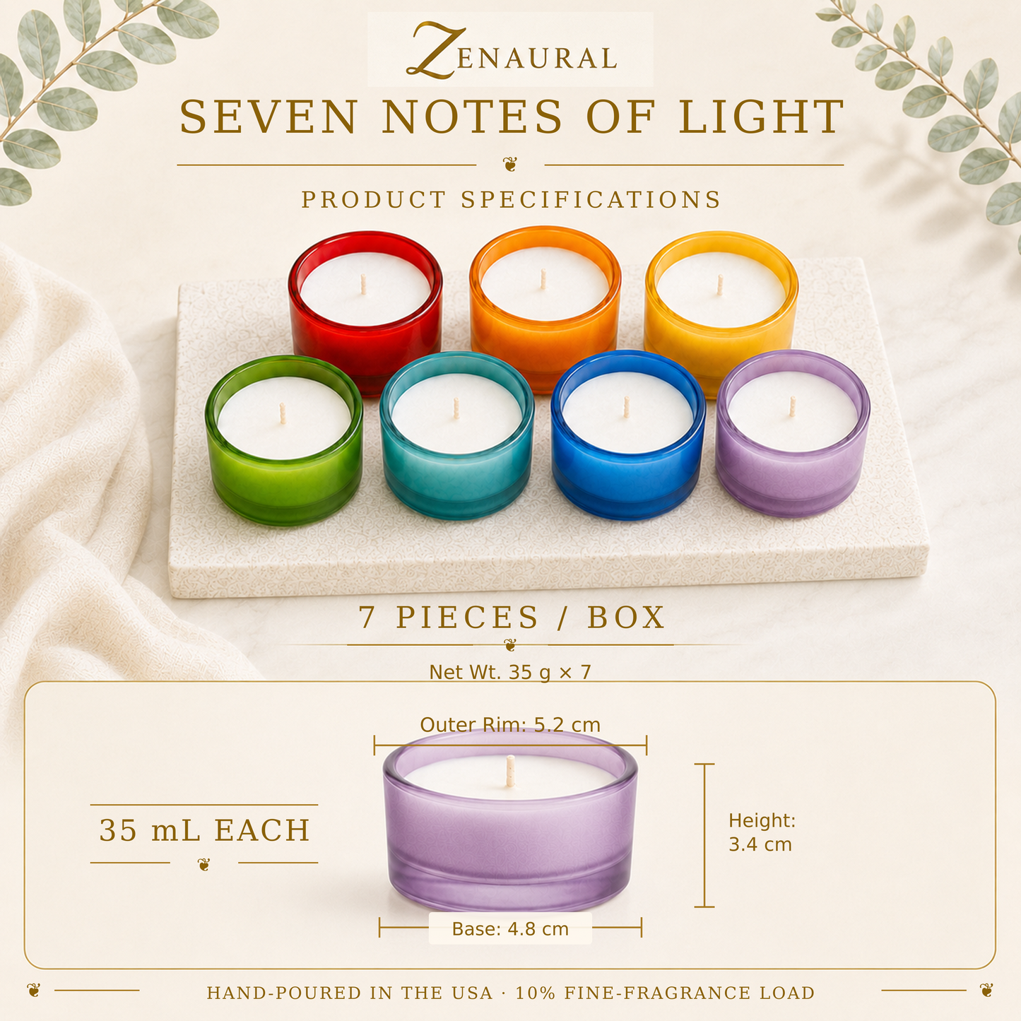 Color Glass Tealight Cups — Seven Notes of Light