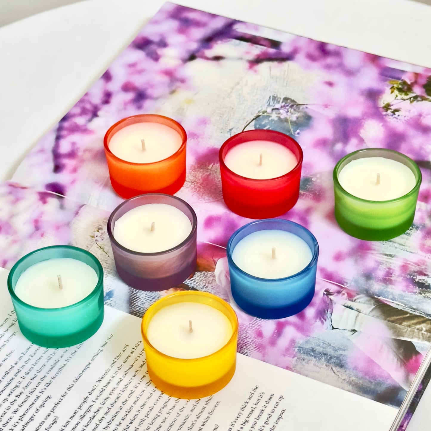 Color Glass Tealight Cups — Seven Notes of Light