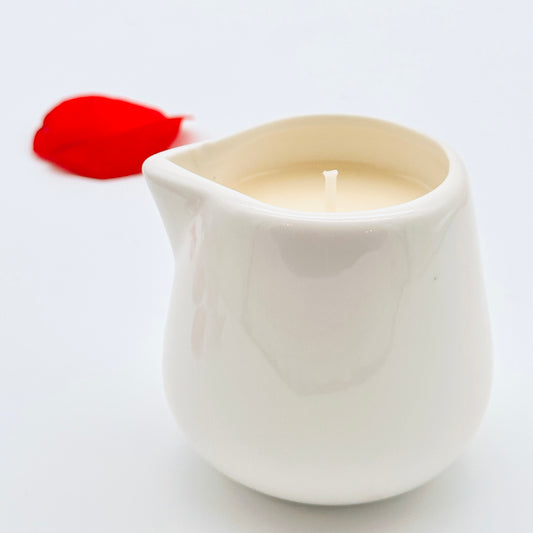 Ceramic Flow – White Gooseneck Ceramic Massage Candle