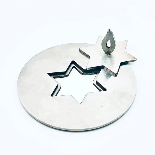 AromaFlow Lid- Stainless Steel-Hexagram