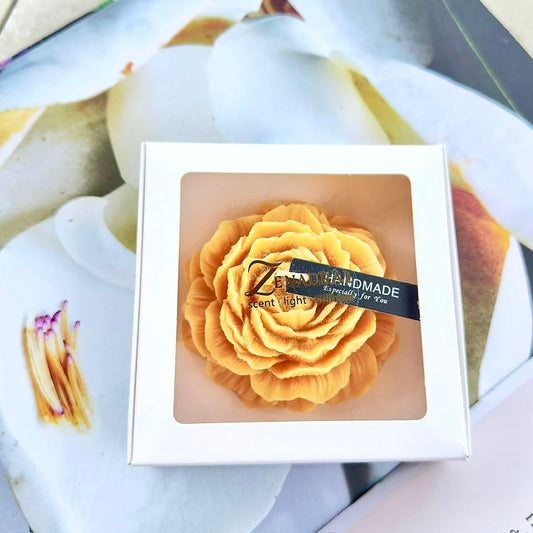 Flower Wax Art - Single - Amber Dusk + Clear Glass Tray